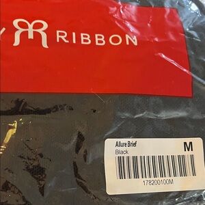 Ruby Ribbon Black Allure Brief